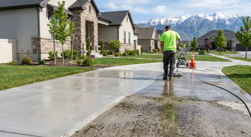 Representative image of professional concrete surface cleaning